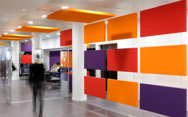 Paneles acusticos para oficinas en colores minimalistas. Mejora el confort  acústico, aumenta la…
